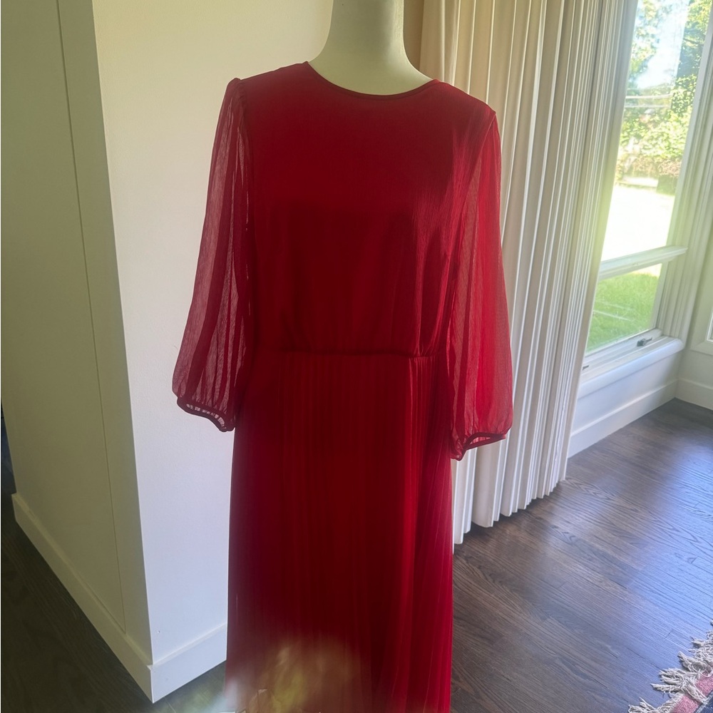 Gorgeous, pleated chiffon maxi dress